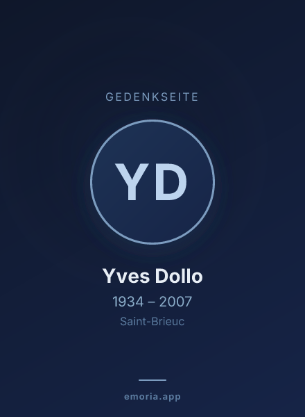 Gedenkportrait von Yves Dollo