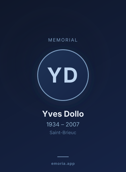 Memorial portrait of Yves Dollo