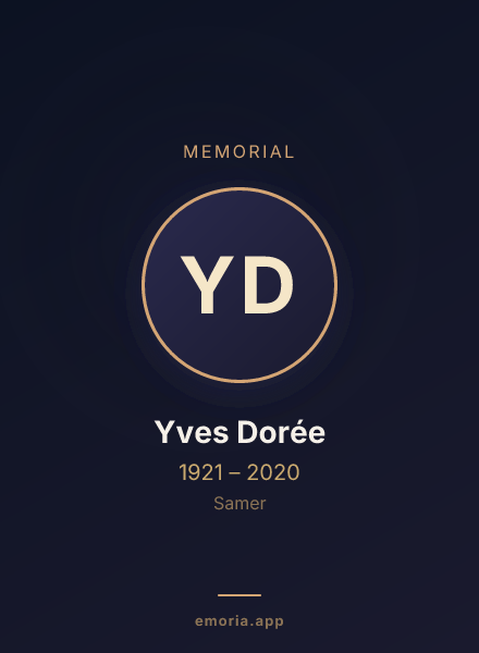 Memorial portrait of Yves Dorée