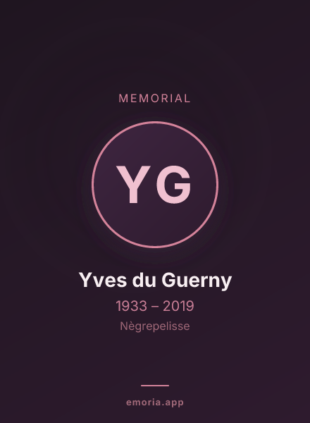 Memorial portrait of Yves du Guerny