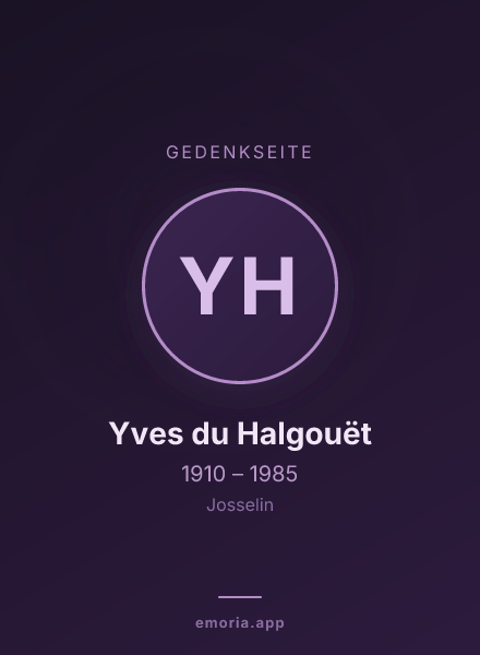 Gedenkportrait von Yves du Halgouët