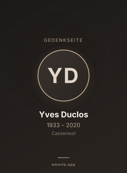 Gedenkportrait von Yves Duclos