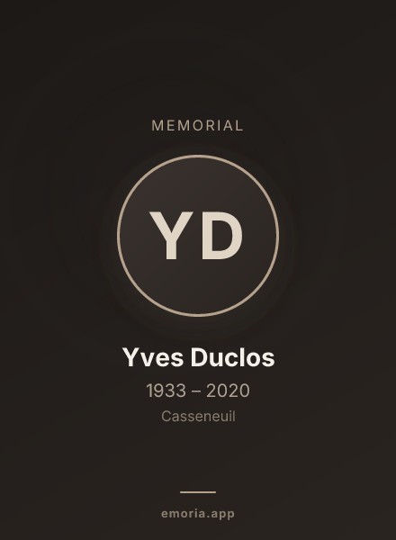 Memorial portrait of Yves Duclos