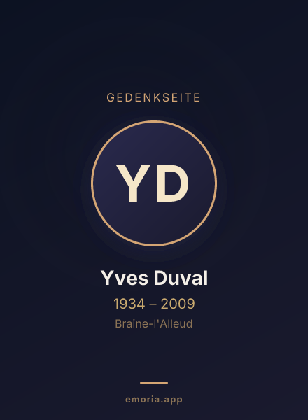 Gedenkportrait von Yves Duval