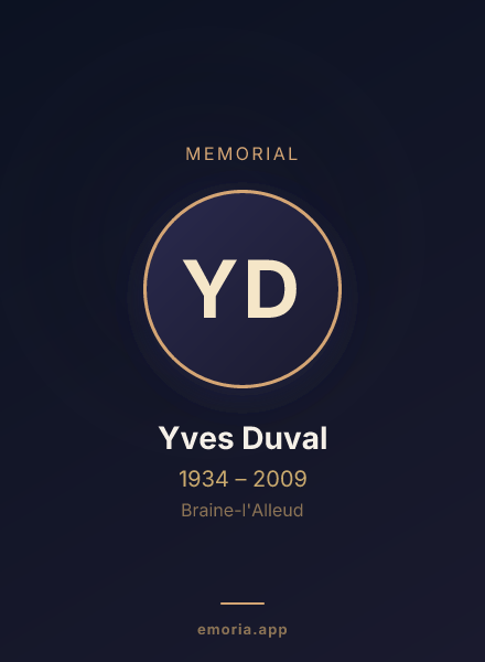 Memorial portrait of Yves Duval