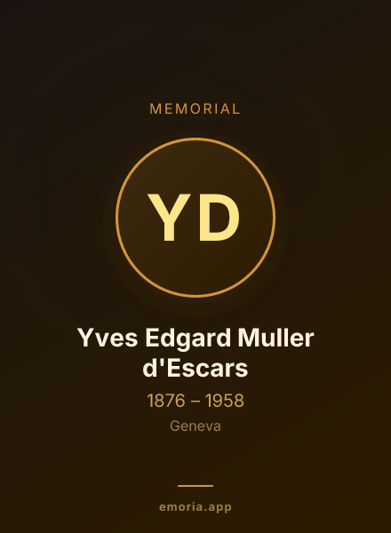 Memorial portrait of Yves Edgard Muller d'Escars