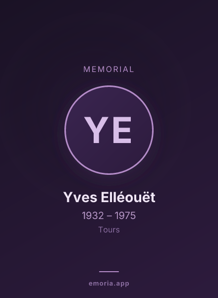 Memorial portrait of Yves Elléouët
