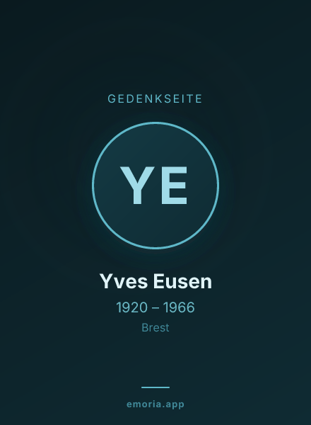Gedenkportrait von Yves Eusen