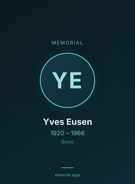 Memorial portrait of Yves Eusen