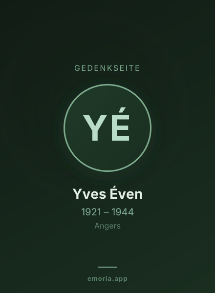 Gedenkportrait von Yves Éven