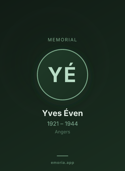 Memorial portrait of Yves Éven