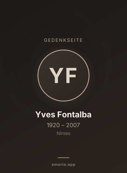 Gedenkportrait von Yves Fontalba