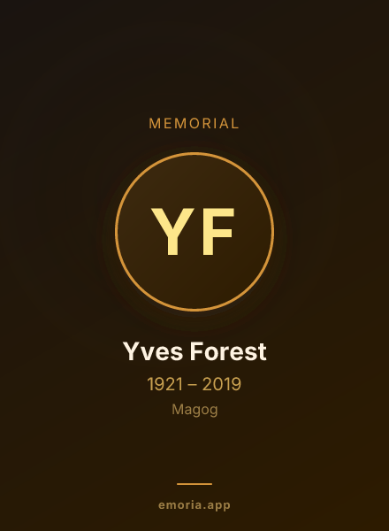 Memorial portrait of Yves Forest