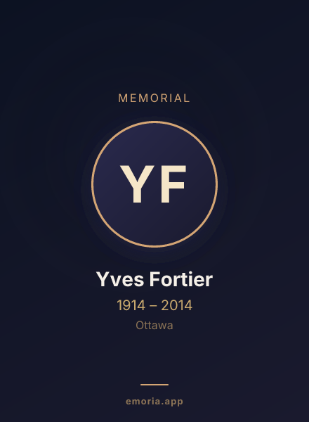 Memorial portrait of Yves Fortier