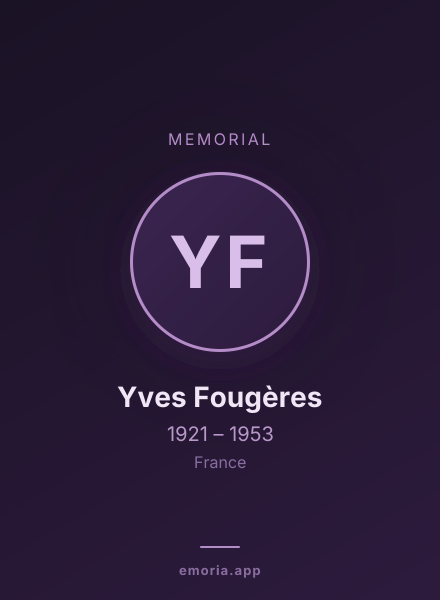 Memorial portrait of Yves Fougères