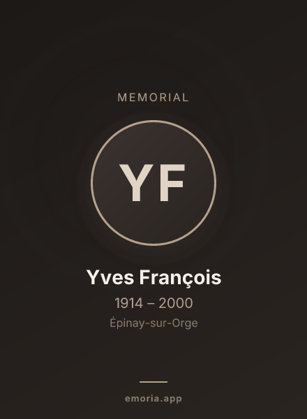 Memorial portrait of Yves François