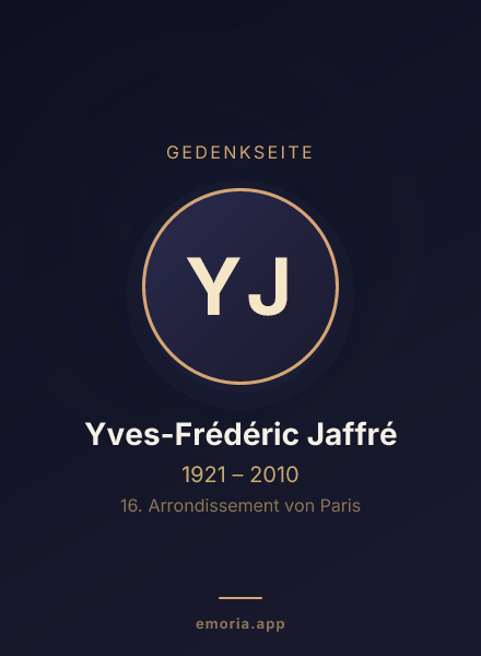Gedenkportrait von Yves-Frédéric Jaffré