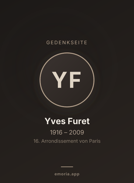 Gedenkportrait von Yves Furet