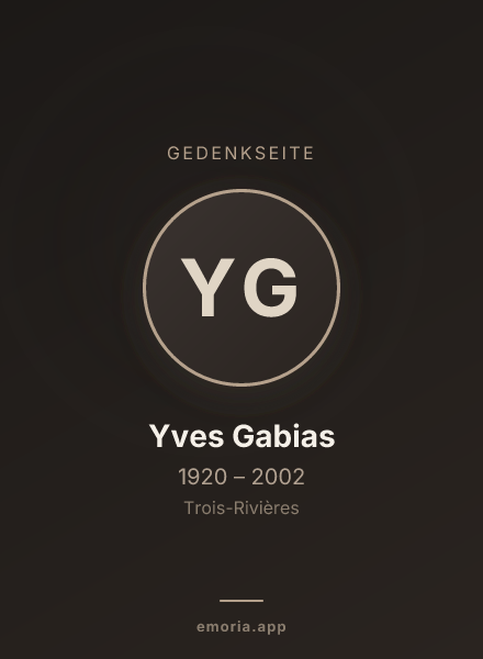 Gedenkportrait von Yves Gabias
