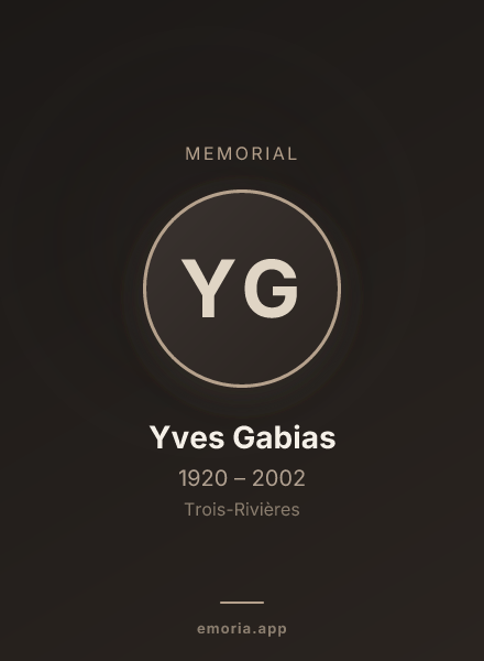 Memorial portrait of Yves Gabias