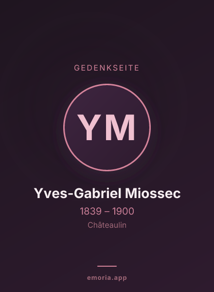 Gedenkportrait von Yves-Gabriel Miossec