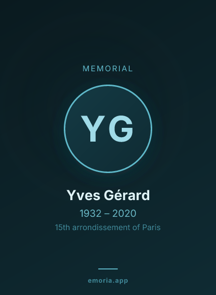 Memorial portrait of Yves Gérard
