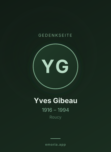 Gedenkportrait von Yves Gibeau