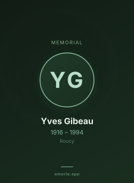 Memorial portrait of Yves Gibeau