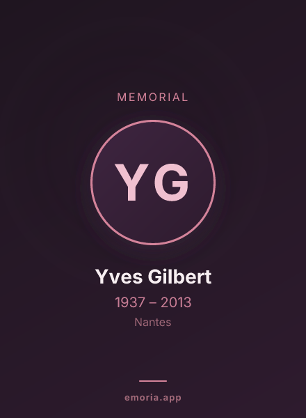 Memorial portrait of Yves Gilbert