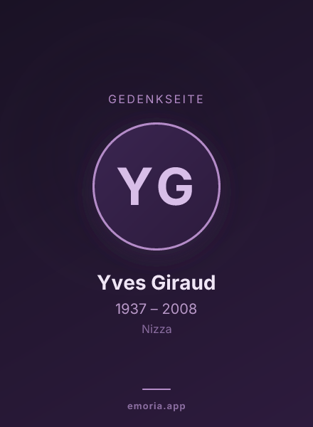 Gedenkportrait von Yves Giraud