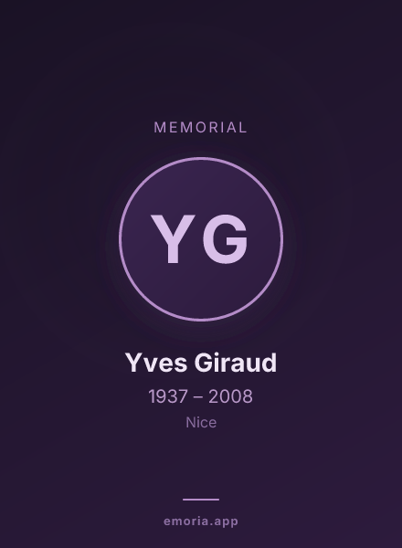 Memorial portrait of Yves Giraud