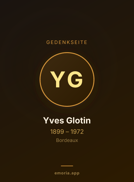 Gedenkportrait von Yves Glotin