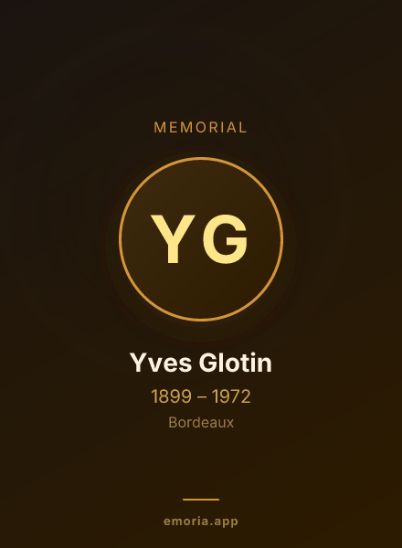 Memorial portrait of Yves Glotin