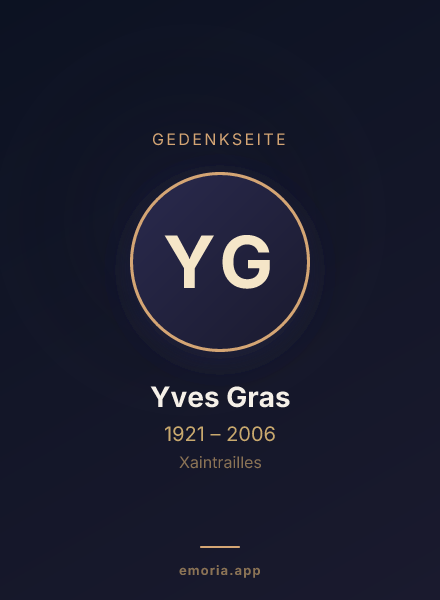 Gedenkportrait von Yves Gras