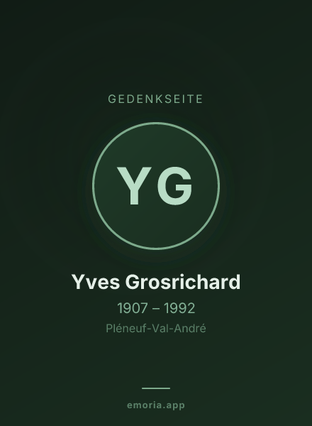 Gedenkportrait von Yves Grosrichard