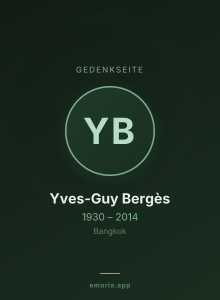 Gedenkportrait von Yves-Guy Bergès