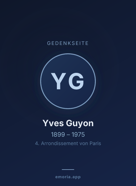 Gedenkportrait von Yves Guyon