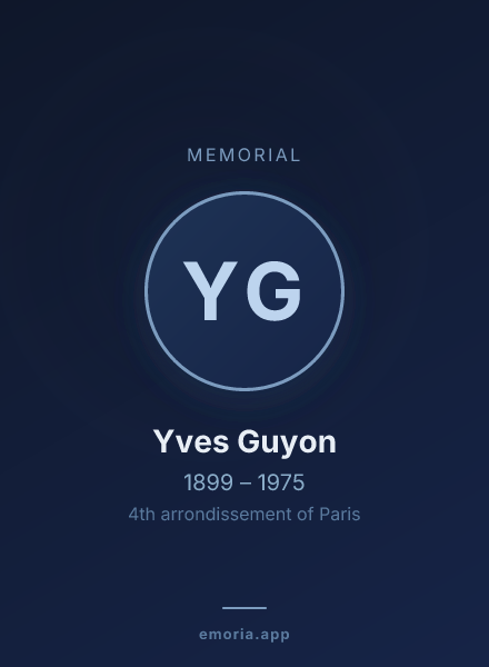 Memorial portrait of Yves Guyon