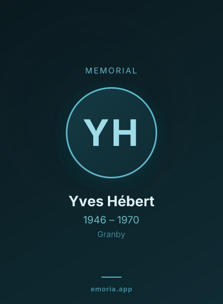 Memorial portrait of Yves Hébert