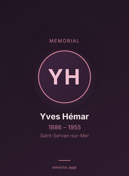 Memorial portrait of Yves Hémar