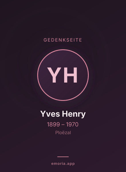 Gedenkportrait von Yves Henry