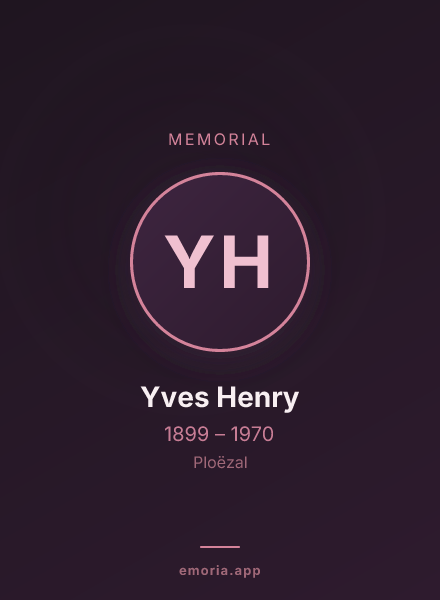 Memorial portrait of Yves Henry