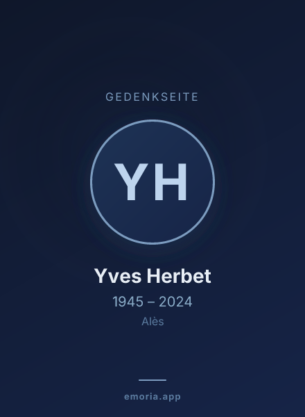 Gedenkportrait von Yves Herbet