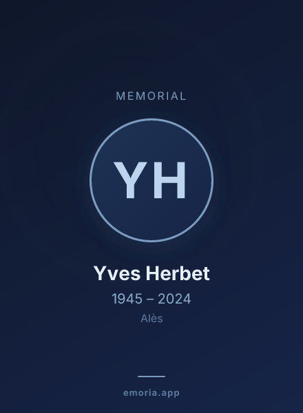 Memorial portrait of Yves Herbet