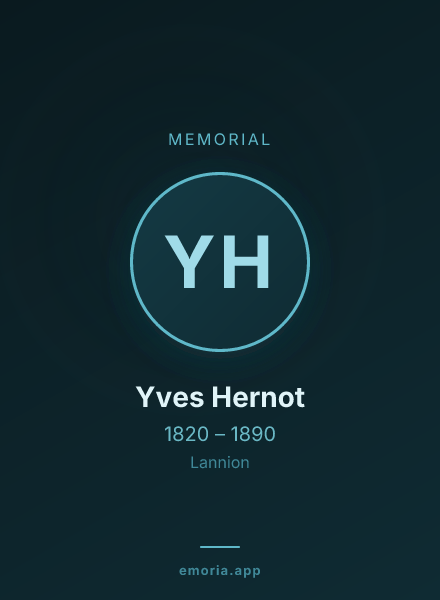 Memorial portrait of Yves Hernot
