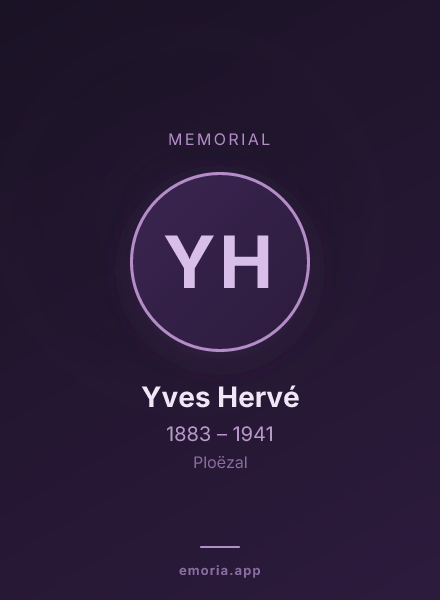 Memorial portrait of Yves Hervé
