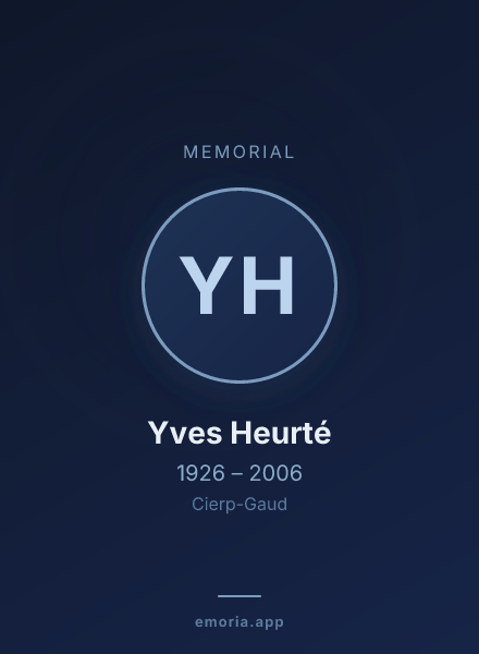 Memorial portrait of Yves Heurté