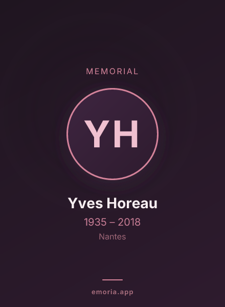 Memorial portrait of Yves Horeau