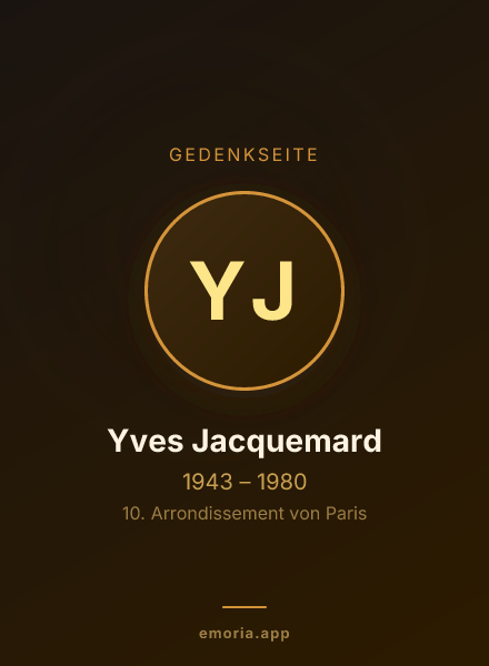 Gedenkportrait von Yves Jacquemard