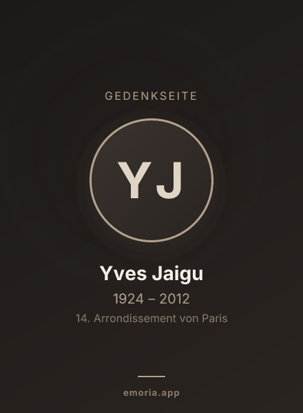 Gedenkportrait von Yves Jaigu